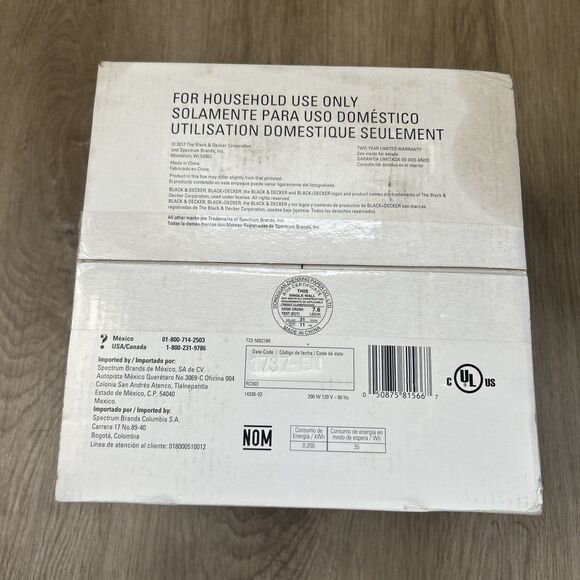 Black + Decker 3 Cup Electric Rice Cooker with Keep-Warm Function White RC503 - Picture 6 of 6